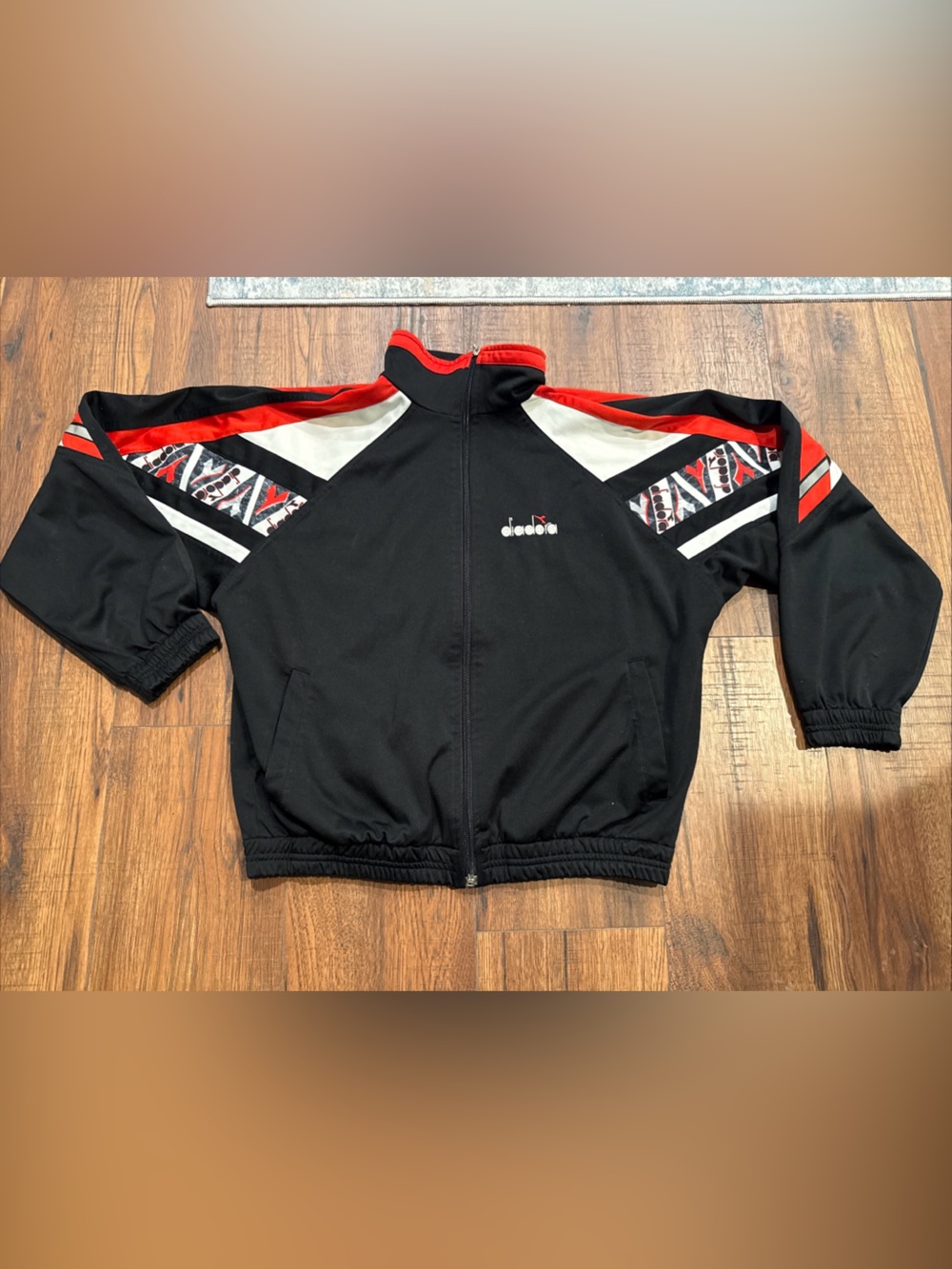 Men's Vintage DIADORA "90s" Athletic Fashion Graphic Design Era Jacket [80013]